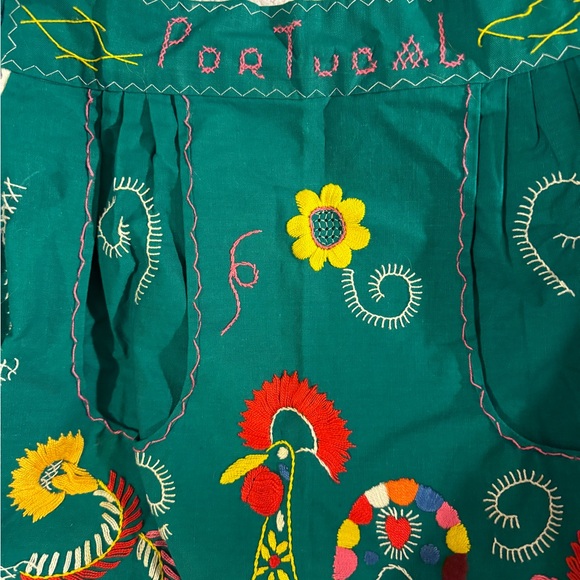 VINTAGE APRON CREWELWORK ROOSTER PORTUGAL - Picture 5 of 7